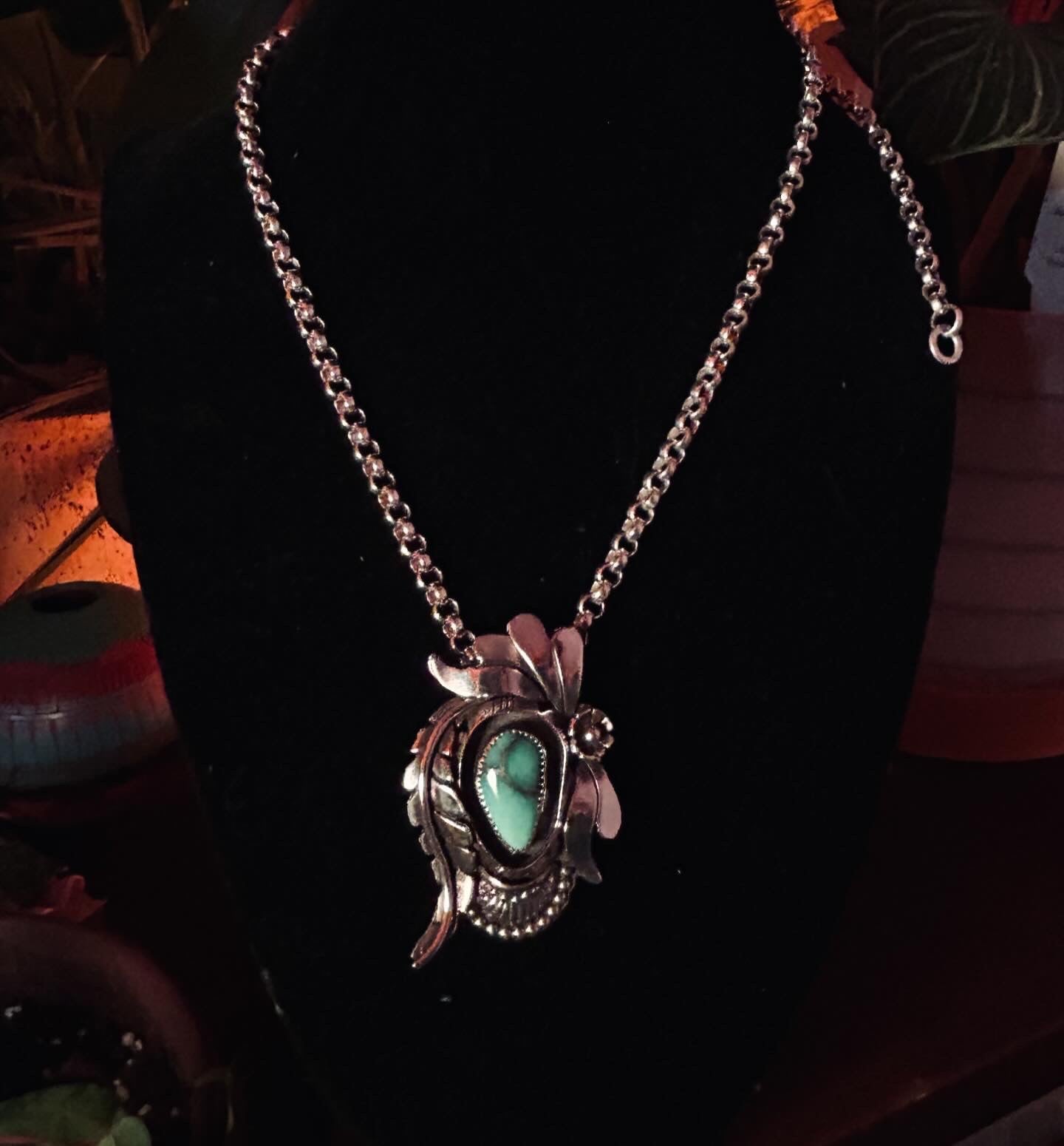 Desert Bloom Variscite Botanical Necklace